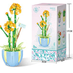 Building Block Puzzle Toy Eternal Flower Potted Mini Succulent Potted Plant - Cindi Book
