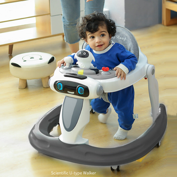 Baby Walker Anti-O-leg Baby Children's Multi-functional Anti-rollover Walker - Cindi Book