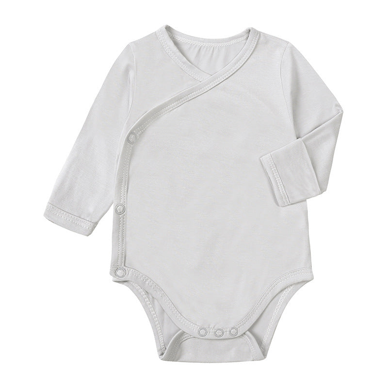Baby Bamboo Fiber Long Sleeve Baby Bodysuit Jumpsuit - Cindi Book