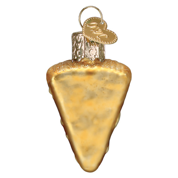 Old World Christmas Mini Pizza Slice Ornament - hand-blown glass Christmas tree ornament (view 3)
