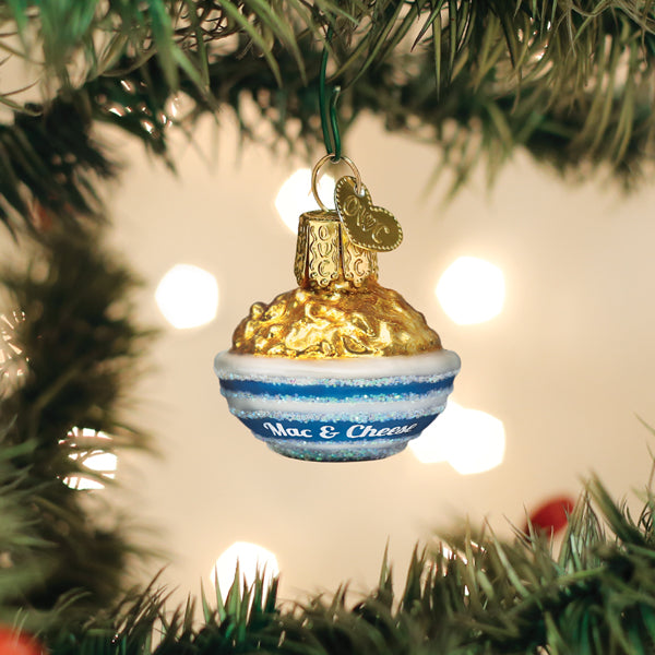 Old World Christmas Mini Mac & Cheese Ornament - hand-blown glass Christmas tree ornament