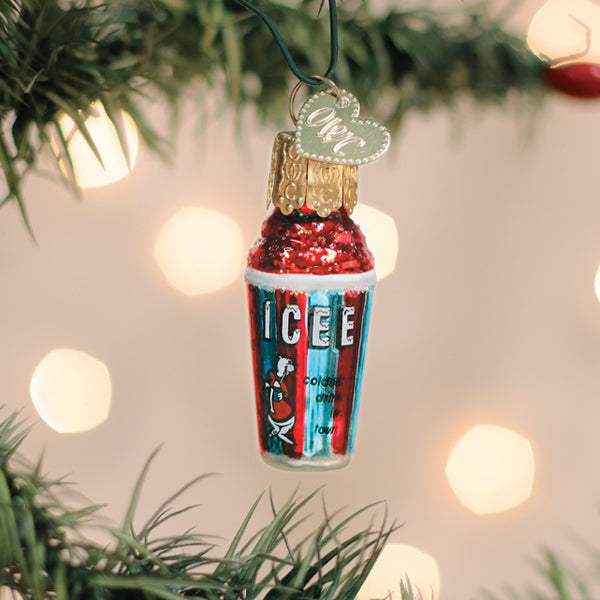 Old World Christmas Mini Icee Ornament - hand-blown glass Christmas tree ornament