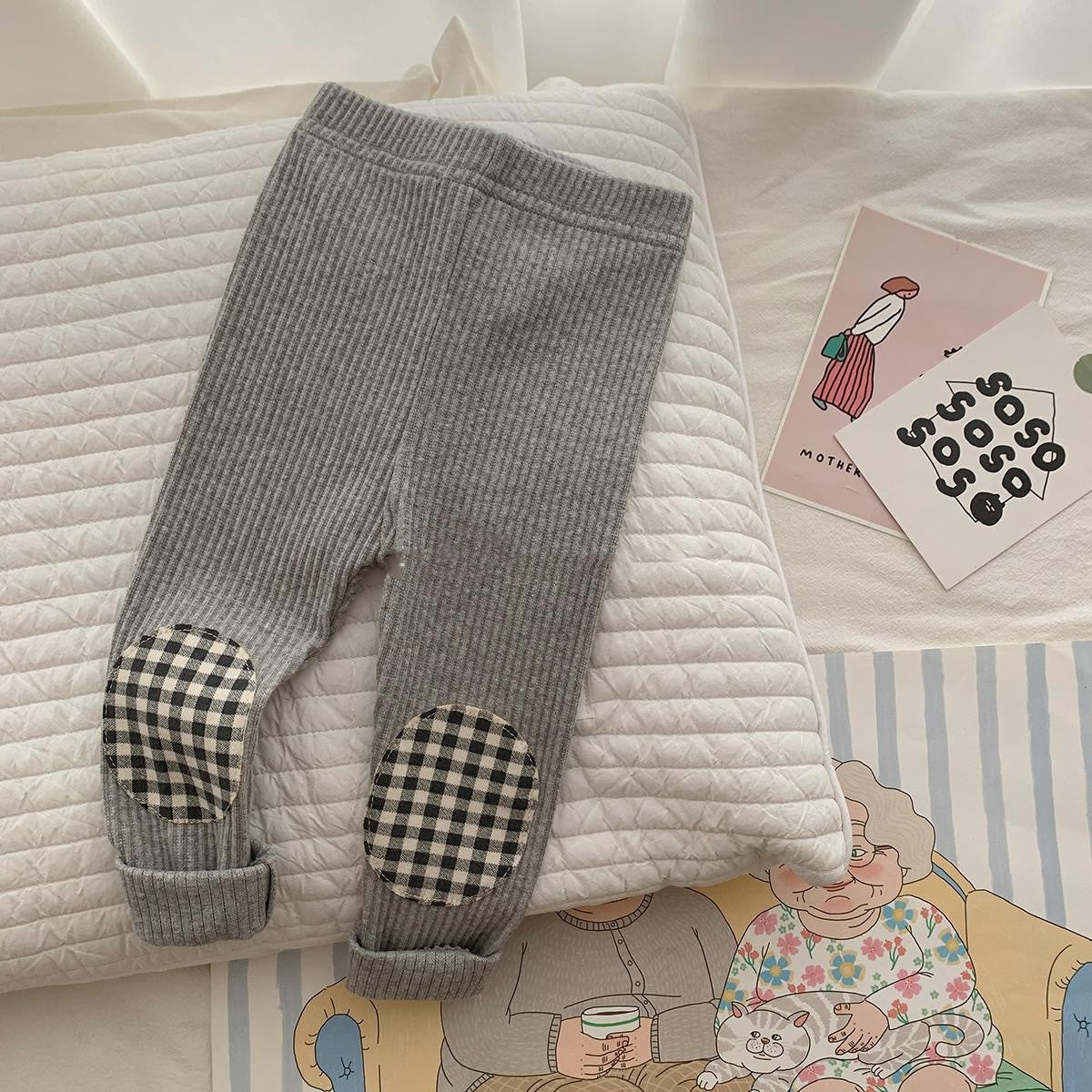 Contrast Checked Leggings