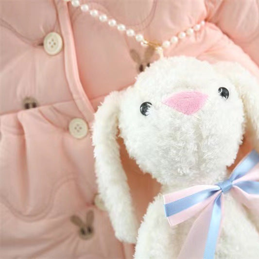 Girls Thickened Cotton Padded Coat Winter Clothes Children's Cotton Wadded Jacket Western Style Winter - Cindi Book