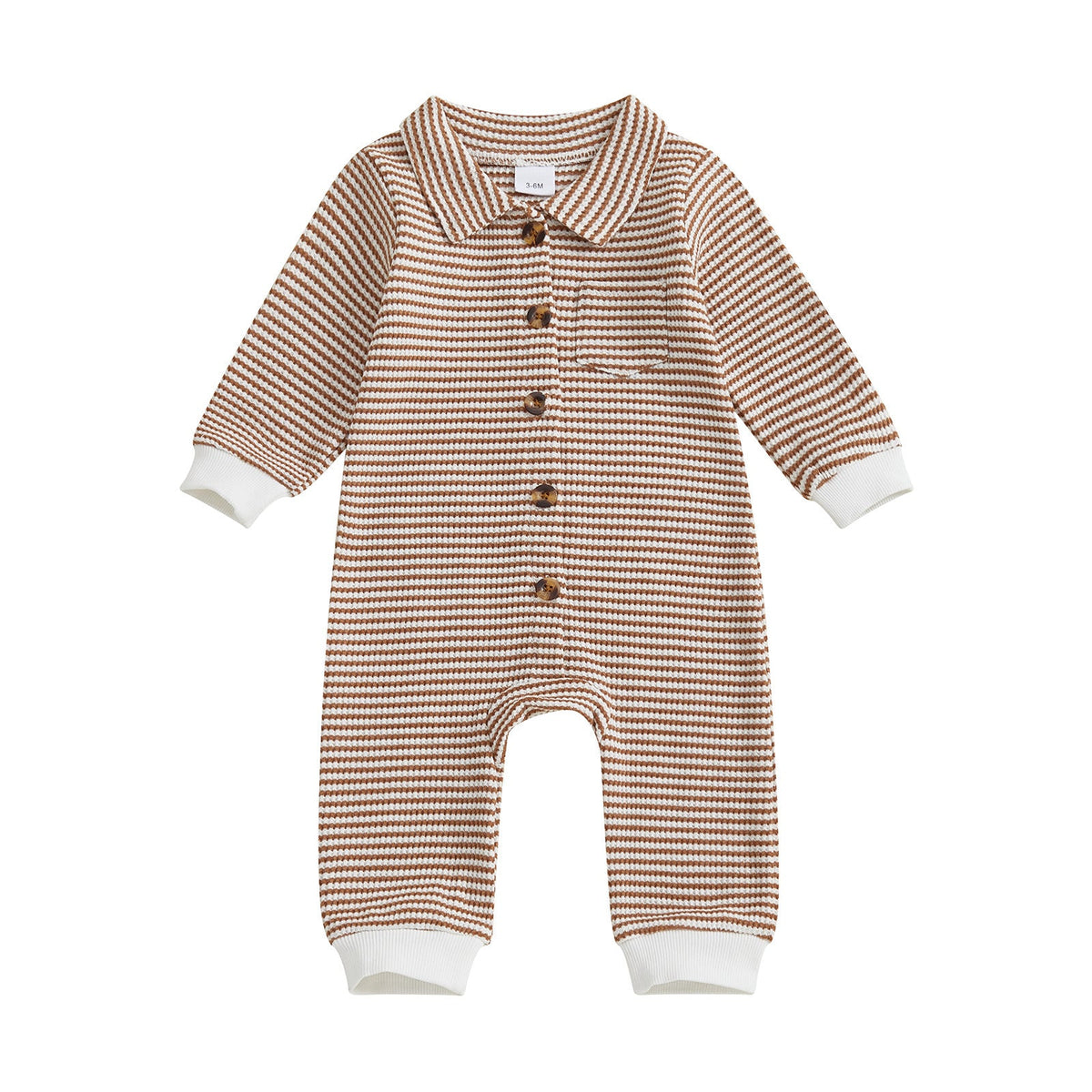 Babies' Jumpsuit Front Open Single-breasted Knitted Long Sleeve - Cindi Book