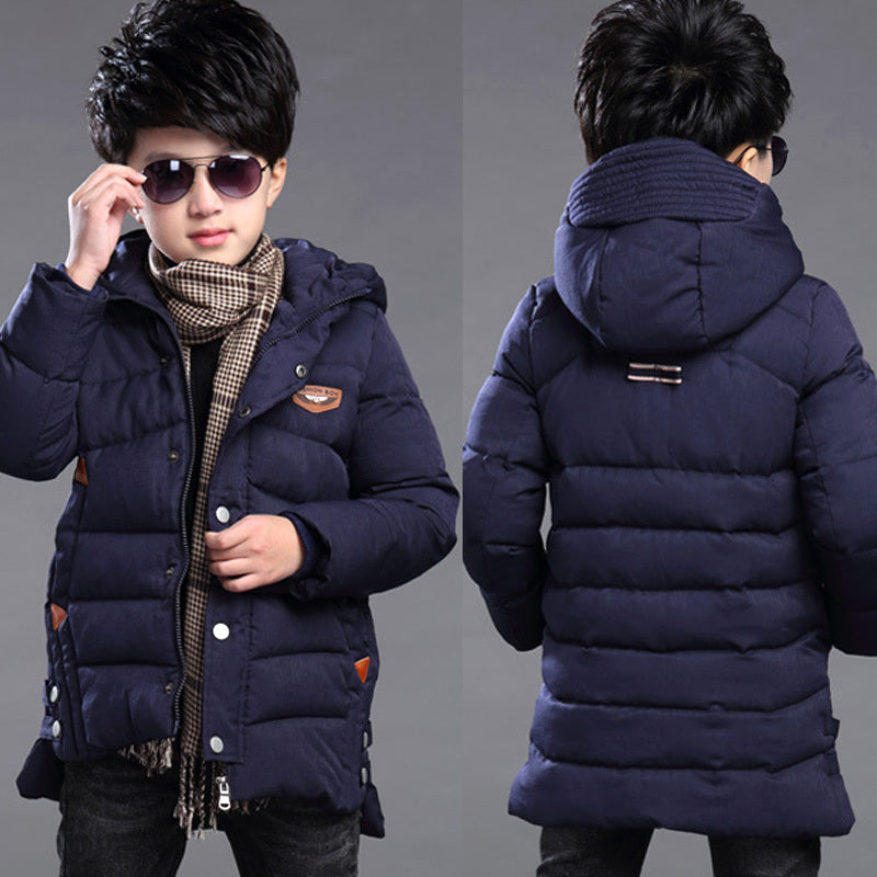 Boy's hooded padded padded jacket - Cindi Book