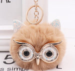 Lovely Owl Plush Doll Kids Favors Fur Ball Key Chain - Cindi Book