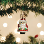 Old World Christmas Mini Santa Ornament - hand-blown glass Christmas tree ornament