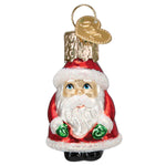 Old World Christmas Mini Santa Ornament - hand-blown glass Christmas tree ornament (view 5)