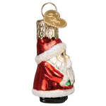 Old World Christmas Mini Santa Ornament - hand-blown glass Christmas tree ornament (view 2)