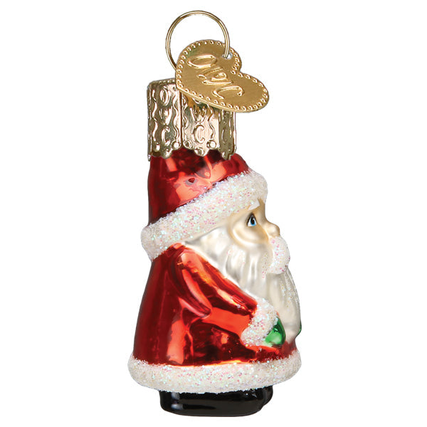 Old World Christmas Mini Santa Ornament - hand-blown glass Christmas tree ornament (view 2)