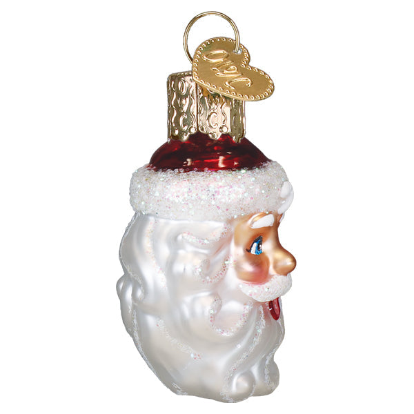 Old World Christmas Mini Winking Santa Ornament - hand-blown glass Christmas tree ornament (view 4)