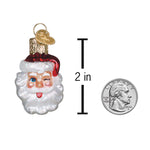 Old World Christmas Mini Winking Santa Ornament - hand-blown glass Christmas tree ornament (view 5)