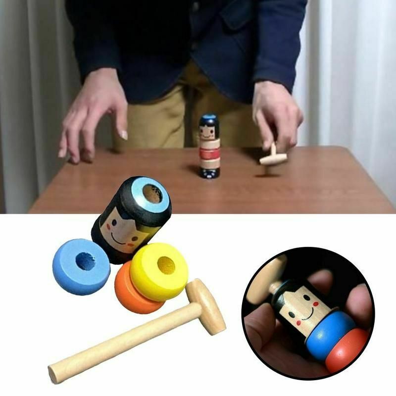 Immortal Daruma Unbreakable Wooden Man Magic Toy Magic Tricks Close Up Stage Magic Props Comedy Mentalism Toy Accessory - Cindi Book