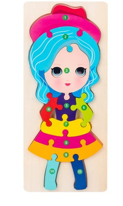 Children's Cartoon Number Animal Puzzle - Cindi Book