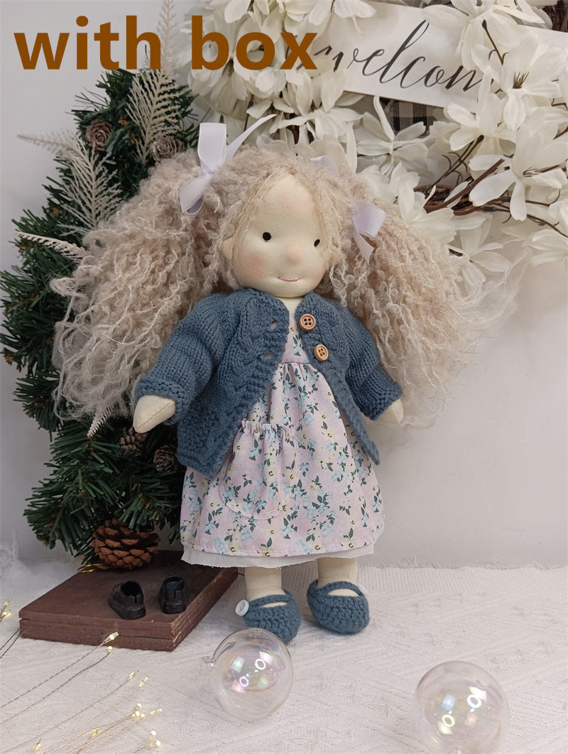 Handmade Plush Doll Golden Curly Girl Finished Product - Cindi Book