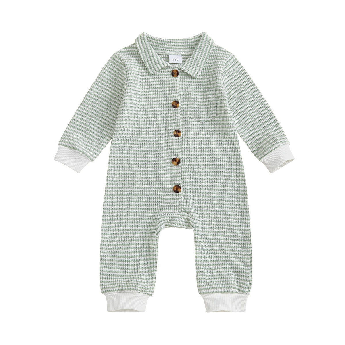 Babies' Jumpsuit Front Open Single-breasted Knitted Long Sleeve - Cindi Book