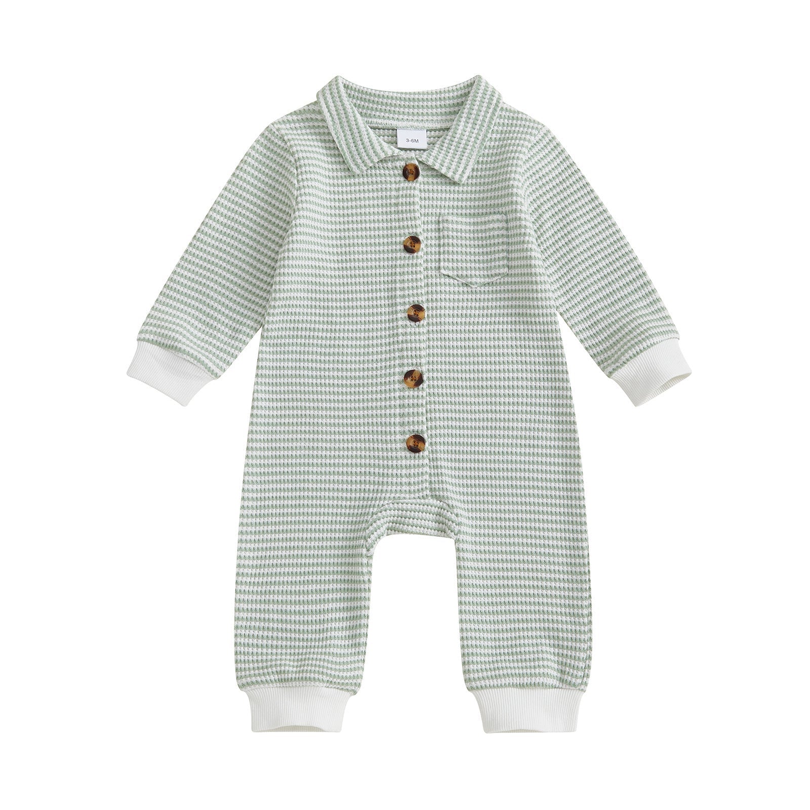 Babies' Jumpsuit Front Open Single-breasted Knitted Long Sleeve - Cindi Book
