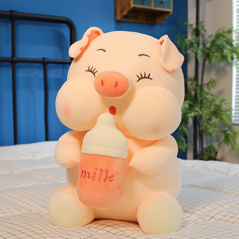 Baby Bottle Pig Ragdoll Plush Toy Doll - Cindi Book
