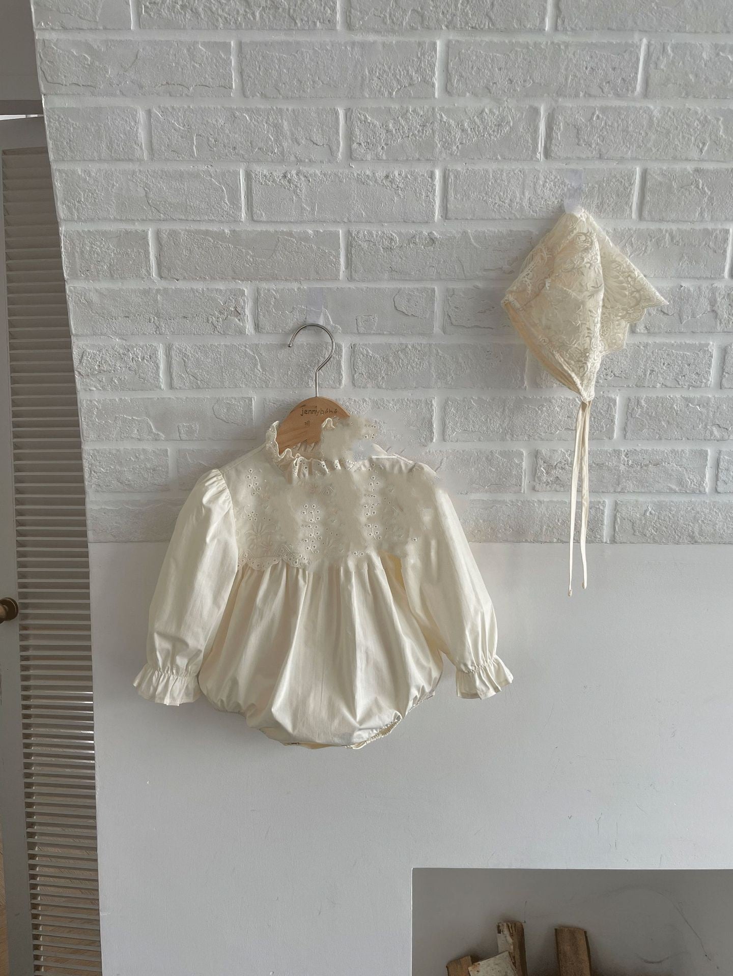 Crawling Set Baby Lace Stand-Up Collar Jumpsuit Girls Dress