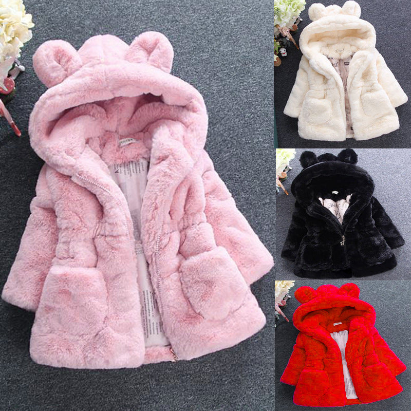 A girl's fur coat for autumn and winter - Cindi Book
