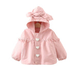 Children's Mid-length Love Hooded Trench Coat - Cindi Book