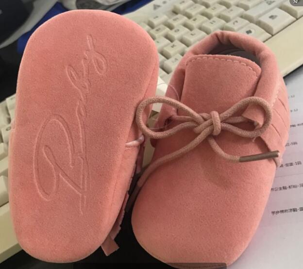 Polychromatic sanding soft bottom tassel shoe baby shoes - Cindi Book