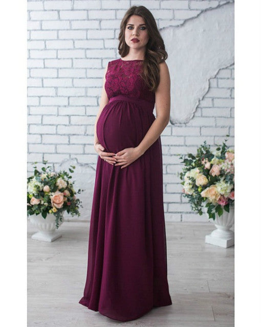 Lace Sleeveless Maternity Dress - Cindi Book