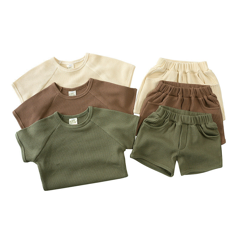 South Korea Children's Short-sleeved Shorts Suit - Cindi Book