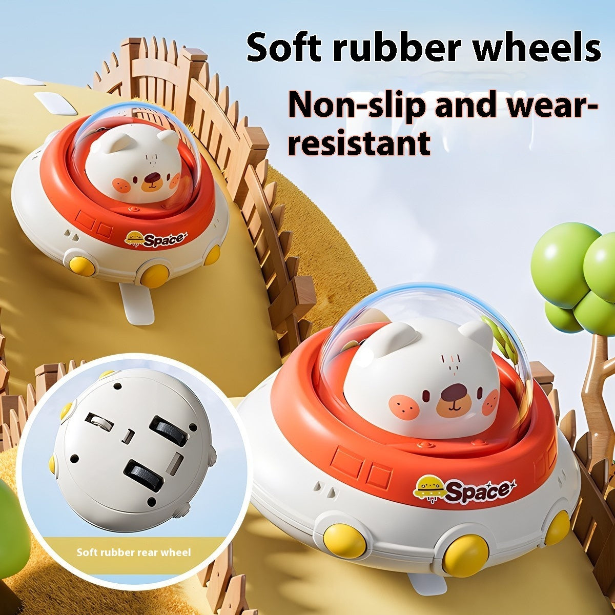 Children's Cute Puzzle Press Car Toy - Cindi Book