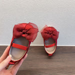 Princess Toddler Soft Bottom Pumps Bow Velcro Small Fabric Shoes - Cindi Book
