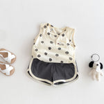 Fashion Camisole Solid Color Shorts Two-piece Set - Cindi Book
