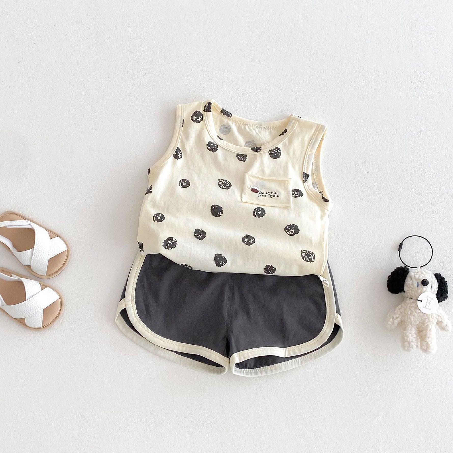 Fashion Camisole Solid Color Shorts Two-piece Set - Cindi Book