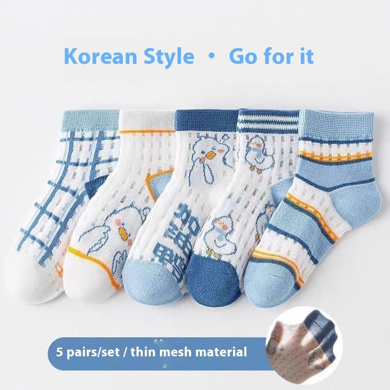 Children's Socks Tube Socks Springsummer Thin Breathable - Cindi Book