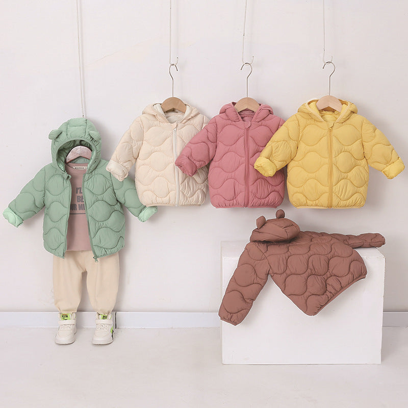 Thin Down Cotton-padded Jacket Baby Light Coat - Cindi Book