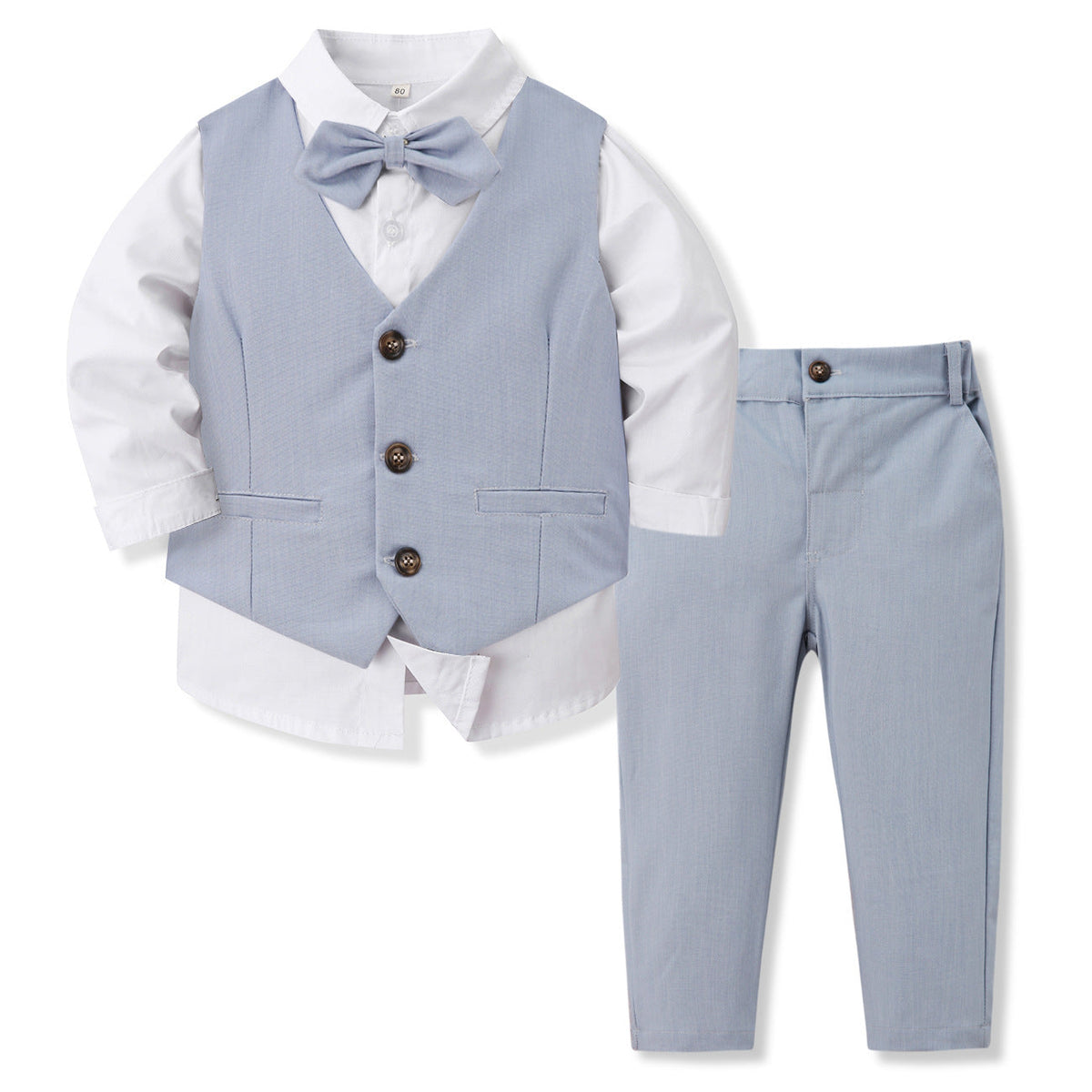 Banquet Party Gentleman Bow Tie Vest Dress Boys' Three-piece Suit - Cindi Book