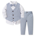Banquet Party Gentleman Bow Tie Vest Dress Boys' Three-piece Suit - Cindi Book