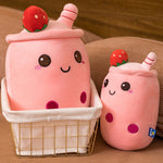 Milk Tea Cup Plush Toy Fruit Pillow Strawberry Matcha Cup Creative Doll - Cindi Book