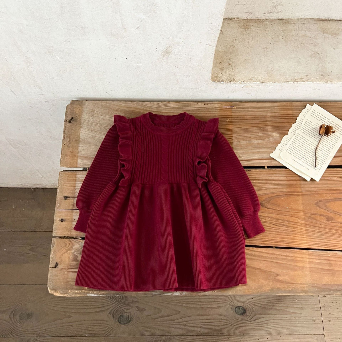 Cotton Wool Woven Autumn And Winter Thermal Dress - Cindi Book