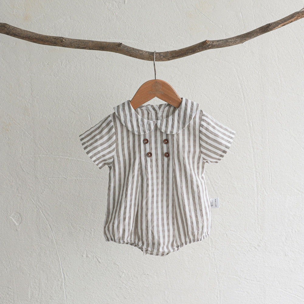 Girls' Short Sleeved Blouse Collar Jumpsuit - Cindi Book