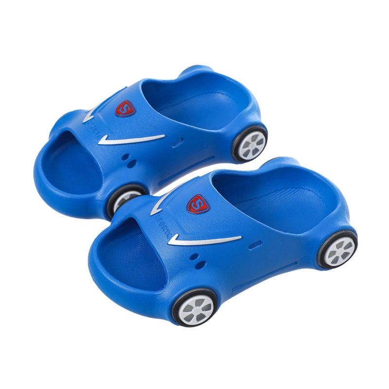 Kids Glowing Slippers Cartoon Car Sandals Children Sandals Anti Slip Boys Girls Luminous Slippers Summer Beach Shoes - Cindi Book