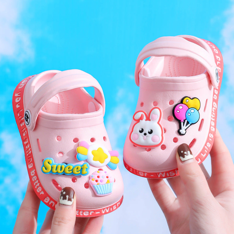 Kids Cartoon Cave Hole Sandals - Cindi Book