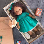 Handmade Plush Doll Golden Curly Girl Finished Product - Cindi Book