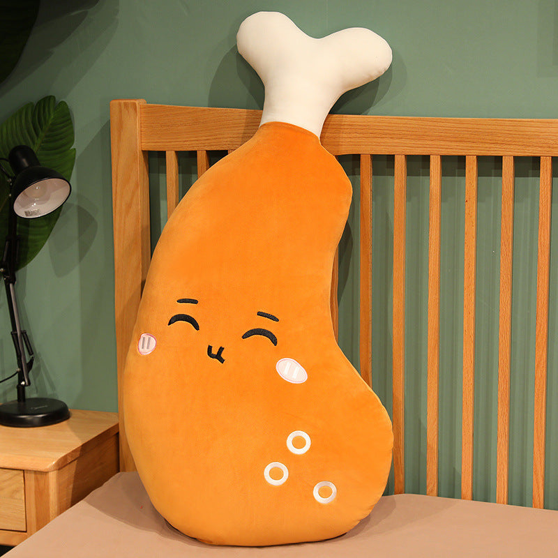 Large Chicken Leg Throw Pillow Plush Toy Home Cushion - Cindi Book