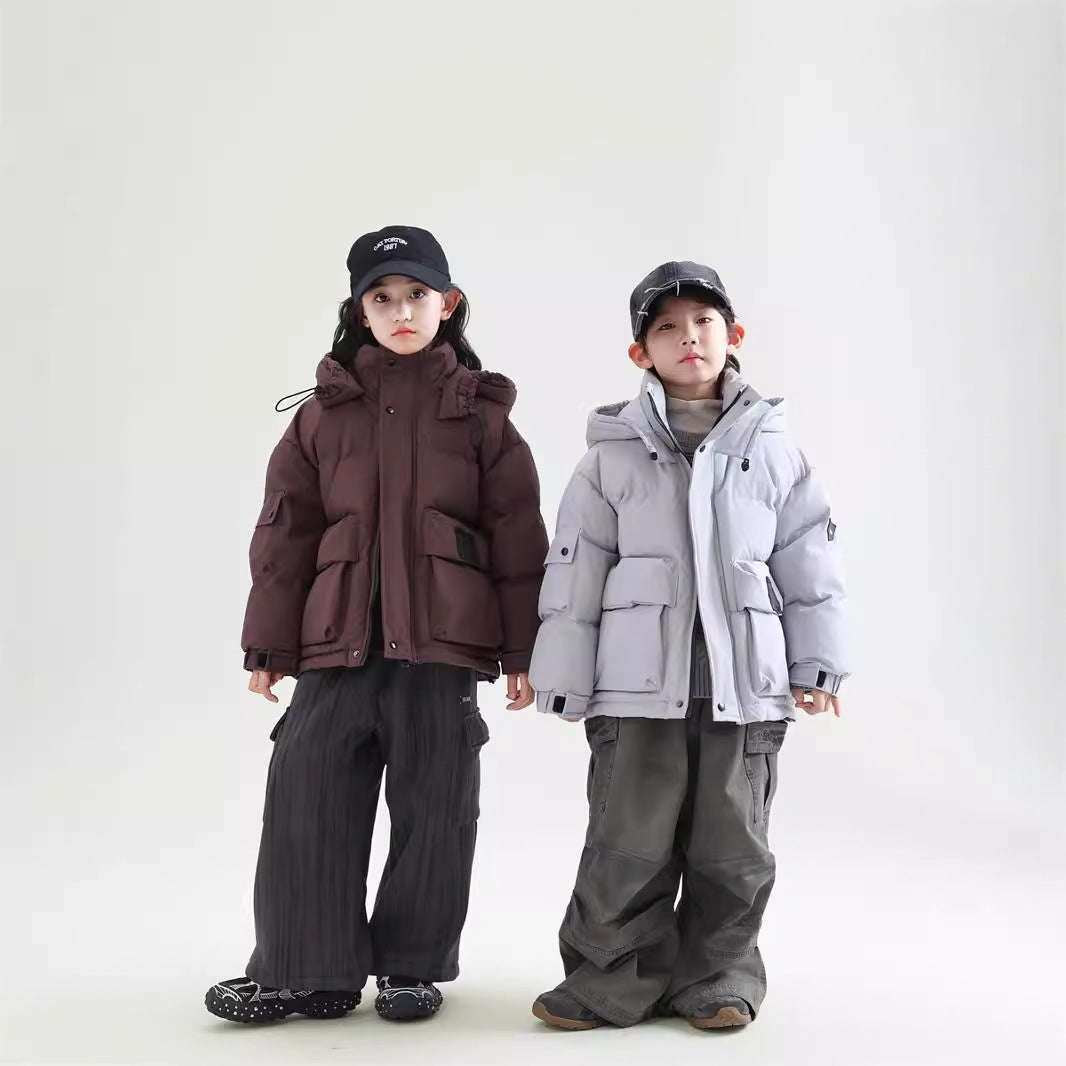 Children's White Duck Down Warm Coat Winter Boys' New - Cindi Book