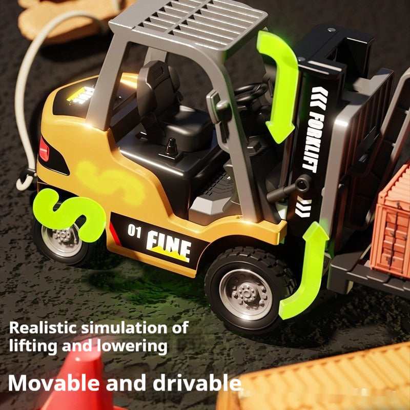 Remote Control Mini Forklift Desktop Alloy Engineering Remote Car Model - Cindi Book