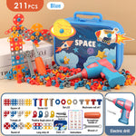 Electric Screw Screwdriver Toolbox Children's Toy Educational Detachable Assembly Screwdriver Electric Drill Set - Cindi Book