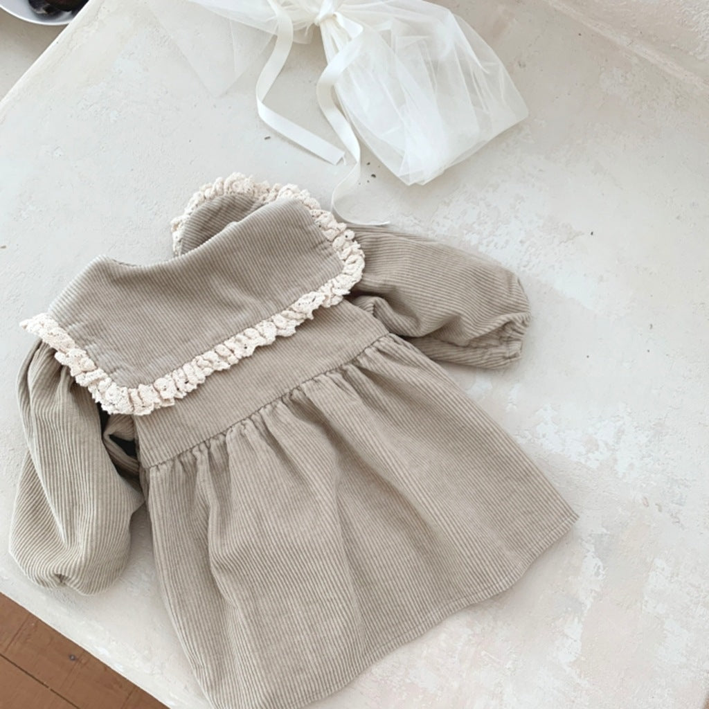 Girls Baby Lace Doll Collar Dress
