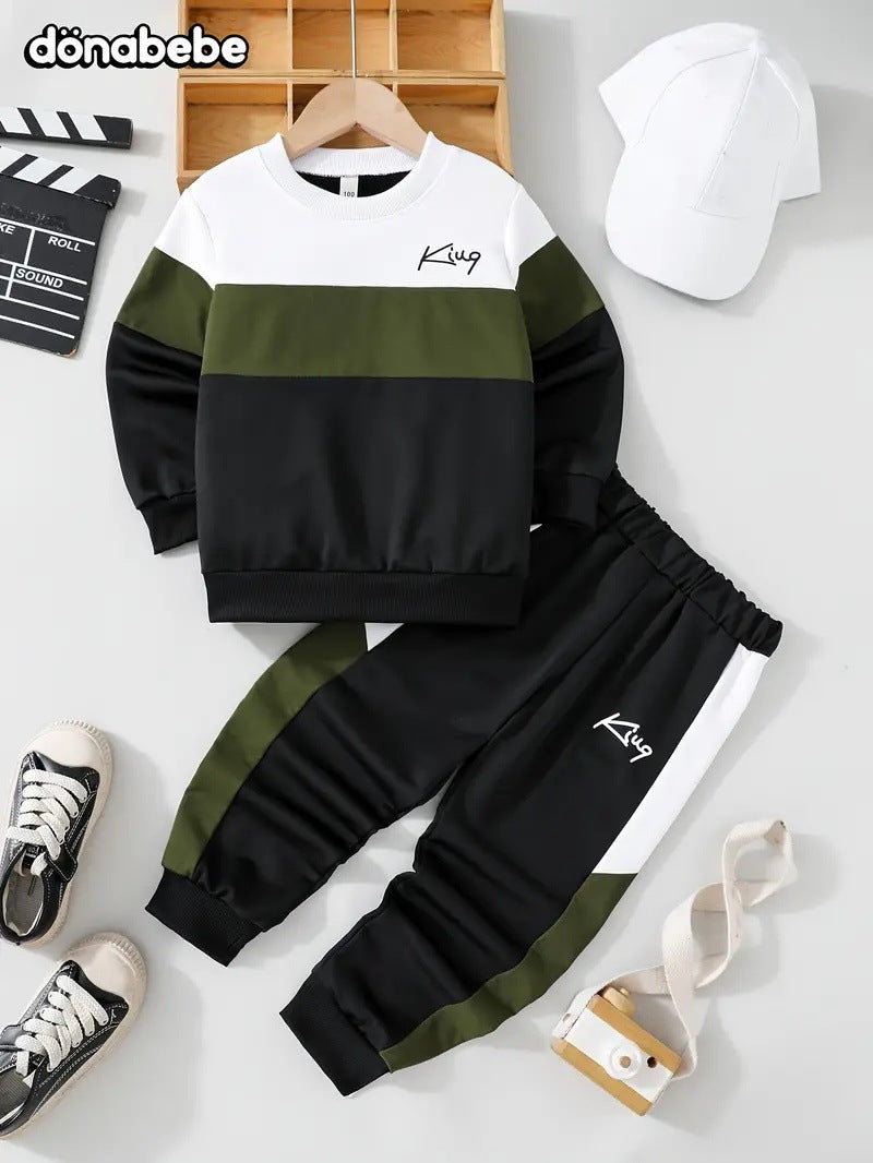 Design Sense Multicolor Hoodie Pants Two-piece Set - Cindi Book