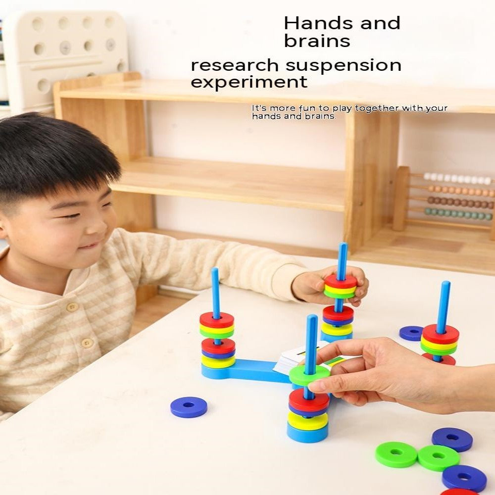 Children's Puzzle Colored Matching Magnetic Ring Toys - Cindi Book
